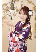 成人前撮り撮影・竹コース 編みおろしヘア