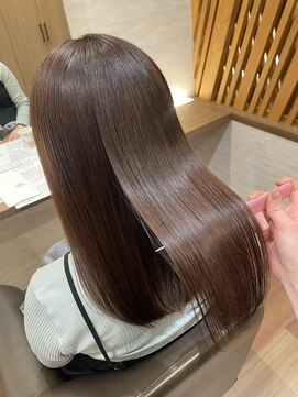 コンティバイミラートーク(CONTY by MIRROR TALK) 髪質改善メテオカラーで艶々ピンクベージュ！