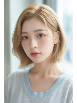 ヘアサロン ビビット 久宝寺店(VIVIT)の写真/透明感のあるハイトーンカラーに♪ケアブリーチでダメージ軽減☆