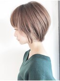 ショートひし形シルエットブルーグレージュクラゲヘアー
