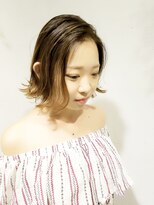 ローグ ヘアー 金町店(Rogue HAIR)&nbsp;グラデーション×ミルクティーブロンド×ハイライト  RogueTAKA