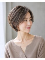 ウィールール 札幌店(WE RULE)&nbsp;40代50代 白髪ぼかし大人ショートボブ