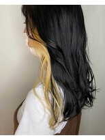 アース 郡山コスモス通り店(HAIR&MAKE EARTH)&nbsp;黒髪ロング×インナーベージュゴールド