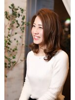 イースタイル 志都呂店(e-style com’s hair)&nbsp;大人可愛い栗色カラーのかきあげスタイル