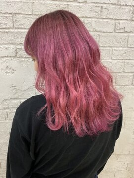 プライズ 池袋店(prize) ホットピンクヘアハイトーン派手髪無造作10代20代4055