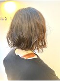 LEMO Aラインボブ 切りっぱなし らくちんゆるパーマ