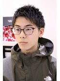 メンズ王道ビジネスツーブロアップバング刈り上げ