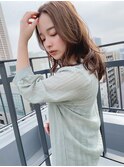 大人かわいい軽ウェーブセミロング