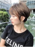 束感ショート　モカブラウン　オン眉ショート　ラソル浦和