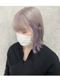 ペールラベンダーインナーカラー