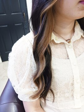 プルエクステで作るインナーカラー