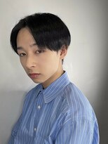 ナチュラルセンターパート韓流オイル仕上げツーブロックスーツ