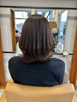 アドラーブル 松崎店(adorable) 【外ハネくびれミディ】【艶カラー】20代30代40代白髪ぼかし
