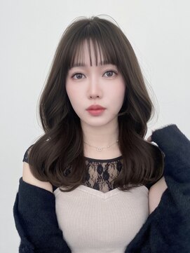 ユーフォリア 渋谷グランデ(Euphoria SHIBUYA GRANDE) シースルーバング 韓国ヘア グレージュ 透明感 くびれヘア