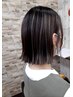 【白髪ぼかしハイライトしっかり明るくしたい方】ハイライト＋カラー＋カット