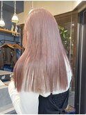 20代30代大人可愛い透明感ピンクベージュケアブリーチ