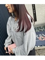 ブレイブ ヘアデザイン(BRaeVE hair design)&nbsp;顔周りレイヤー＆ボルドーグラデーション