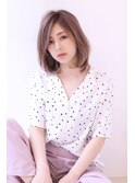 内巻きミディアム ナチュラルブラウン