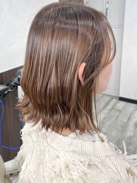 ベルヘアーデザイン 堺東(Belle hair Design) アディクシーカラーイルミナカラーグレージュオリーブ韓国風堺東