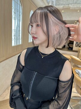 ロンド ジュルード 名古屋(Lond jeloud) ショート ボブ インナーカラー 韓国風5712