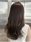 艶感◎秋の顔まわりレイヤー×暗髪グレージュ