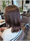 ココアブラウンカラー外ハネレイヤー