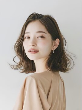 オリーブベージュ×ミディアム