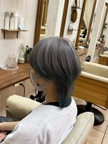 ウィルゴ 原宿(VIRGO)&nbsp;裾カラーエンドカラーグレーシルバーミントグリーンツートーン