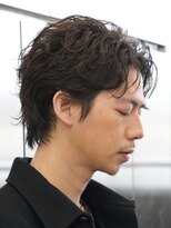 フィフス 大分(fifth)&nbsp;大分シャドウパーマメンズカットラウンドマッシュセンターパート