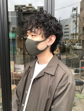 ヘアー アイス ルーチェ(HAIR ICI LUCE) メンズウルフパーマ　ウルフ　スパイラルパーマ　担当山中