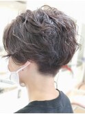 クセ毛活かし刈り上げショートボブ【RENJISHI 松岡】