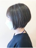 【morio鶴瀬】20代30代40代ショートボブブルーハイライト