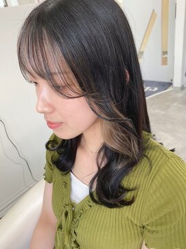ヘアーズチーク(hair.s chic) 外ハネミディ×フェイスフレーミング