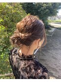大人かわいい*かっちりしすぎないミディアムお団子アレンジ◎