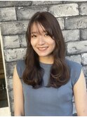 大人可愛いココアベージュグレージュカラーボブウルフ黒髪我孫子