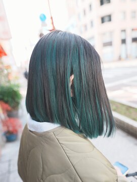 ボアップ 松山店(boappu) #インナーカラー#インナーカラーグリーン#グリーンカラー