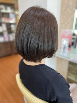 アークスヘアー ミニボブココアブラウンアッシュ小顔美肌ストレート丸み