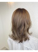 白髪ぼかしハイライト&オレンジ色消しハイライトカラー