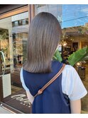 簡単スタイリングのぱつっとミディアムスタイル .*。