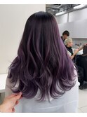 【ALIVE吉祥寺】パープルバレイヤージュカラー