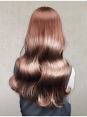 くすみベージュマロンベージュ前下がりボブフェザーショートヘア