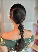 【ローポニーテール】結婚式/二次会/銀座/有楽町/アレンジ