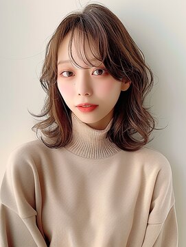 クラン 岡本(Chlan) マロンベージュボブルフ×イメチェンヘアスタイル