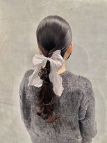 【タイトポニーテール】/結婚式/二次会/同窓会/銀座/ヘアセット