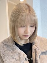 ミーム 原宿 表参道(meme)&nbsp;!ダブルカラーハイトーンカラーケアブリーチ金髪ボブ#原宿