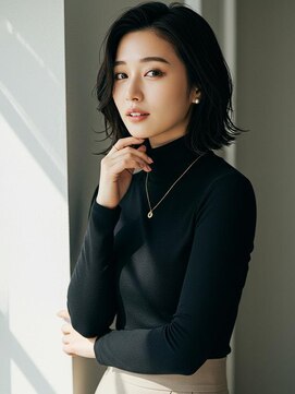 ショコラ ナンバ(Chocolat NAMBA) #レイヤーカット　#外ハネミディ