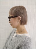 【ミニボブ/Piu-】ケアブリーチカラー/ベージュカラー