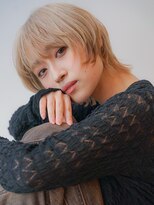 ザ ドッツ(THE DOTS)&nbsp;ブリーチカラー ウルフカット ミルクティーベージュ ボブ