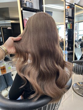 ラピス 渋谷本店(Lapis) ココアミルクティー/ブリーチカラー/レイヤーカット/髪質改善