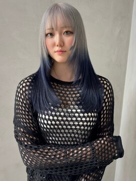 ネハス 栄(nehus.) 学割ブリーチハイライト髪質改善ダブルカラーレイヤーカット